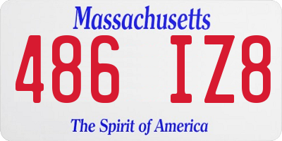 MA license plate 486IZ8