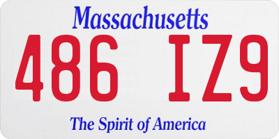 MA license plate 486IZ9