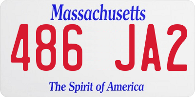 MA license plate 486JA2