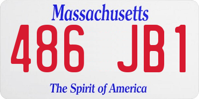 MA license plate 486JB1