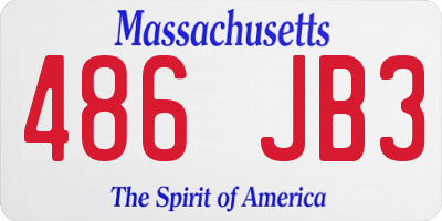 MA license plate 486JB3