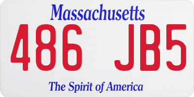 MA license plate 486JB5