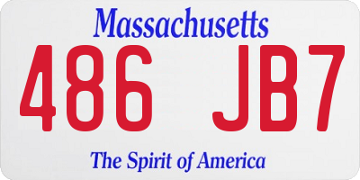 MA license plate 486JB7
