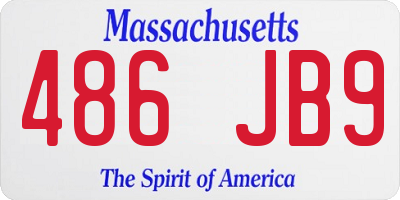 MA license plate 486JB9