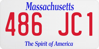 MA license plate 486JC1