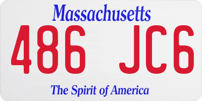 MA license plate 486JC6