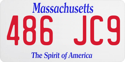 MA license plate 486JC9