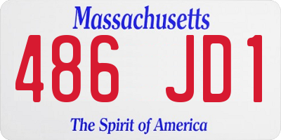 MA license plate 486JD1