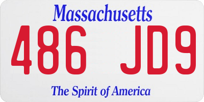 MA license plate 486JD9