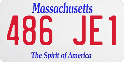 MA license plate 486JE1