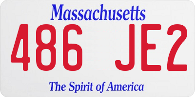 MA license plate 486JE2