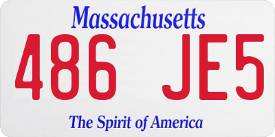MA license plate 486JE5