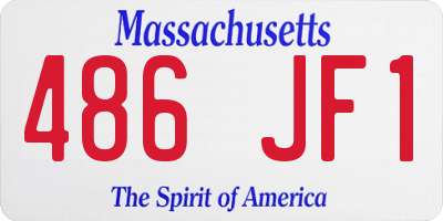MA license plate 486JF1