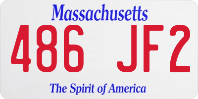 MA license plate 486JF2