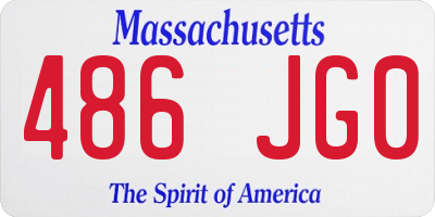 MA license plate 486JG0