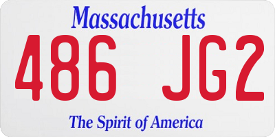 MA license plate 486JG2