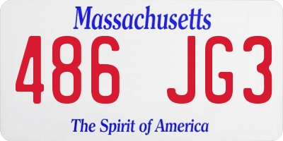 MA license plate 486JG3