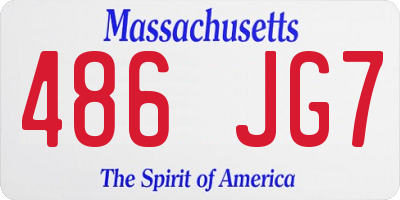 MA license plate 486JG7