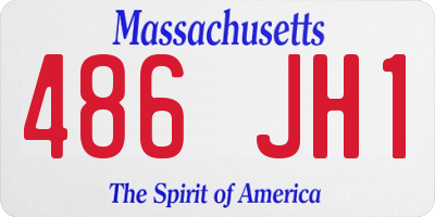MA license plate 486JH1