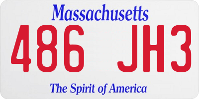 MA license plate 486JH3