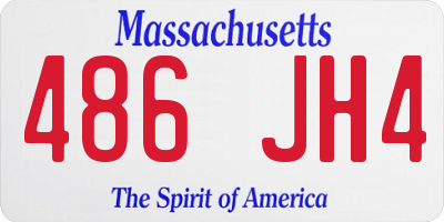 MA license plate 486JH4