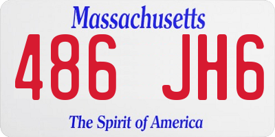 MA license plate 486JH6