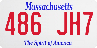 MA license plate 486JH7