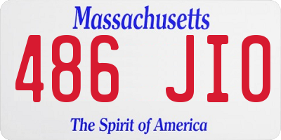 MA license plate 486JI0
