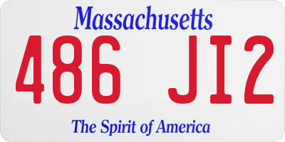 MA license plate 486JI2