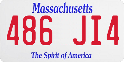 MA license plate 486JI4
