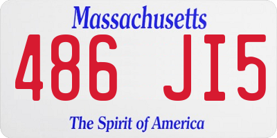 MA license plate 486JI5