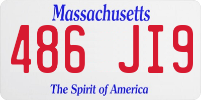 MA license plate 486JI9
