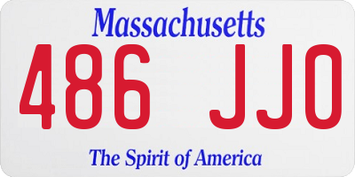MA license plate 486JJ0