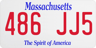 MA license plate 486JJ5