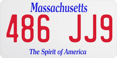 MA license plate 486JJ9