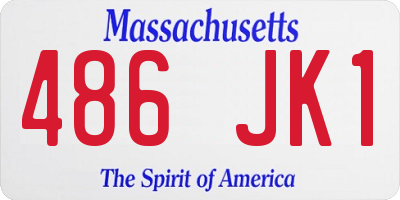 MA license plate 486JK1