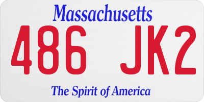 MA license plate 486JK2