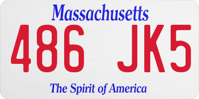 MA license plate 486JK5