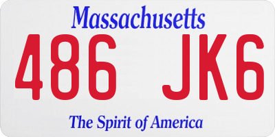MA license plate 486JK6