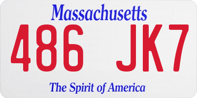 MA license plate 486JK7