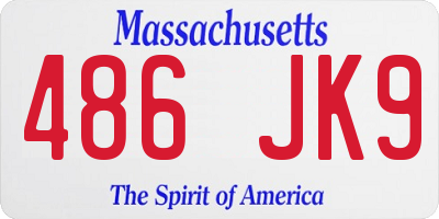 MA license plate 486JK9
