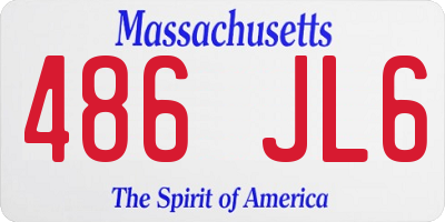 MA license plate 486JL6