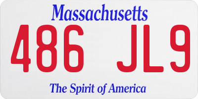 MA license plate 486JL9