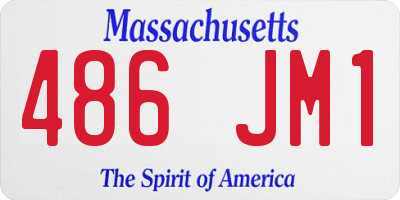 MA license plate 486JM1