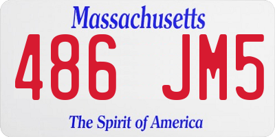 MA license plate 486JM5