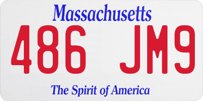 MA license plate 486JM9