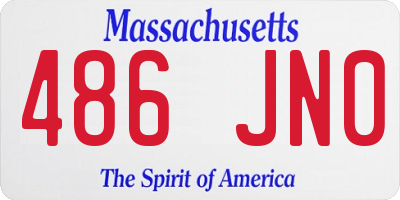 MA license plate 486JN0