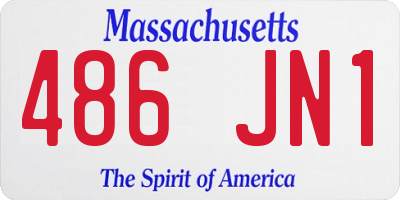 MA license plate 486JN1