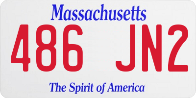 MA license plate 486JN2