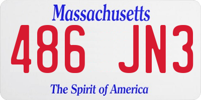 MA license plate 486JN3